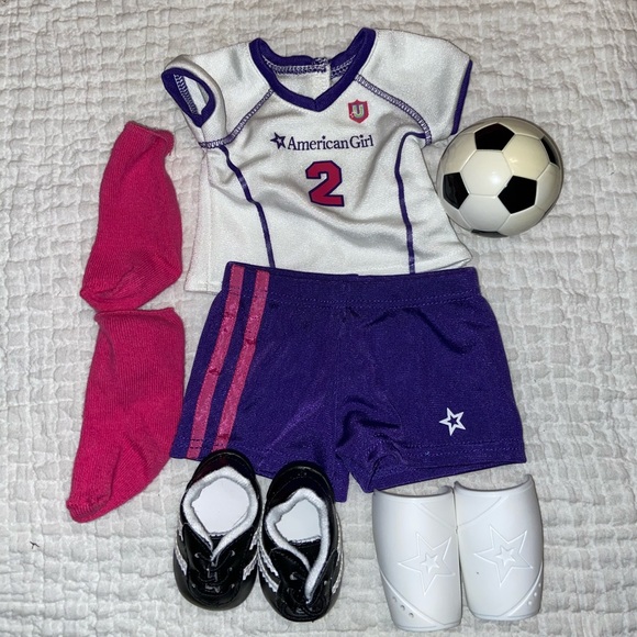 american girl doll soccer set